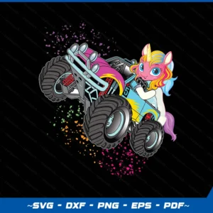 Monster Truck Unicorn Birthday Party Monster Truck Girl Gift
